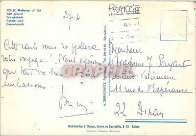 Soller, Majorka — ogólne widok — A. Zerkowitz, Palma — Rewers