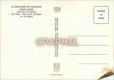 Ponte gótica — sobre a Rance — Éditions d'Art Jos — Verso