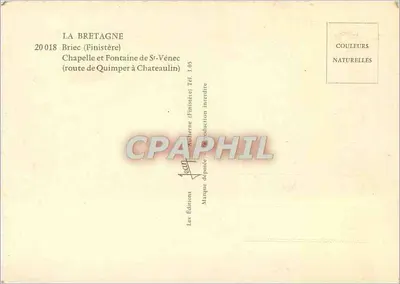 Kaplica i Fontanna św. Wenecka — Brieuc (Finistère) — Wydawnictwo Audierne — Rewers