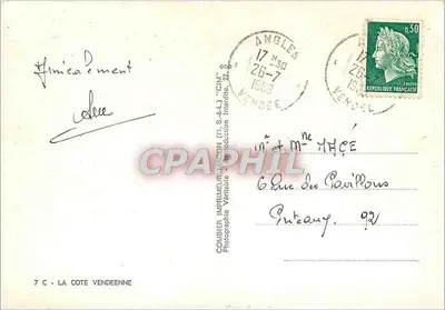 La Côte Vendéenne — Vendée — Combier Imprimeur — Rewers