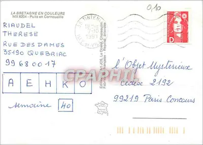 Kopiec w Cornouaille — dom z dachem z siana — wydawnictwo Art JOS — Rewers