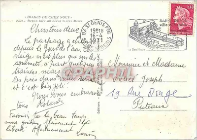 Mont Blanc — vue alpine avec berger et chèvres — Éditions DÉPY, n°2324 — Rewers