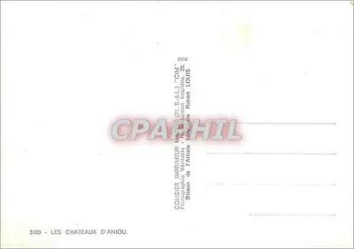 Zamek Anjou — Zbiór zamków i mapy — Wydawca Coublier (71) S.A.L. "CIM" — Rewers