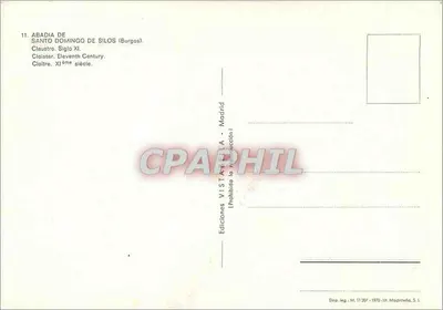 Abadía de Santo Domingo de Silos — Klasztor z XI wieku — Wydawnictwo VISTARILLA, Madryt — Rewers