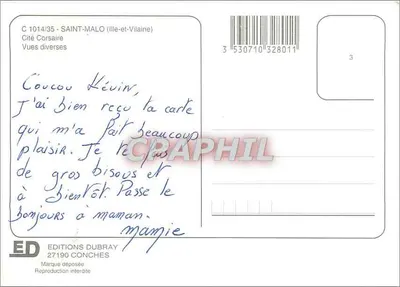 SAINT-MALO — Cidade dos Corsários — Edições Dubray — Verso