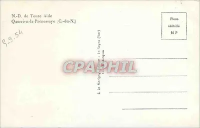 N.D. de Toute Aide — Querrien-la-Prénessaye (C.-du-N.) — J. Le Mariguy, Editor (Var) — Verso