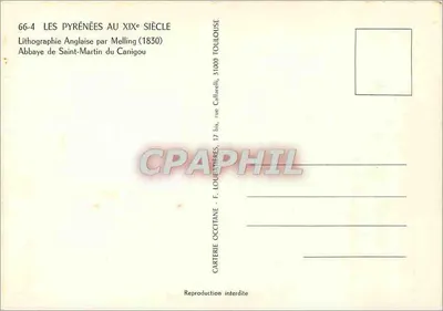 Os Pirineus no século XIX — Abadia de São Martinho — Verso