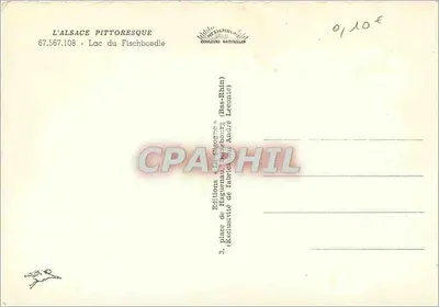 Jezioro Fischboedle — Piekna Alzacja — Wydawnictwo La Cigogne — Rewers