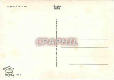 Fayence — prowansalska wieś na skałach — wydawca OISEL GLOR ADIA, seria HD.3 — Rewers