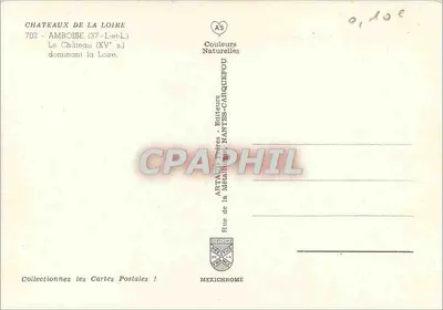 Zamek w Amboise — XV wiek — Artaud Frères, Nantes — Rewers