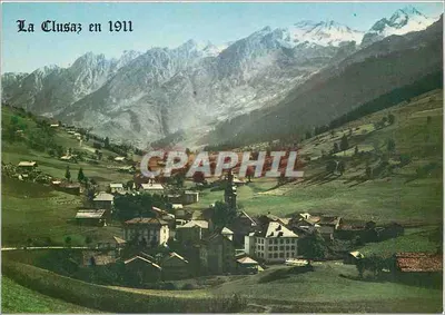 La Clusaz em 1911 — vista panorâmica — Les Photographies de Rossat-Minoud