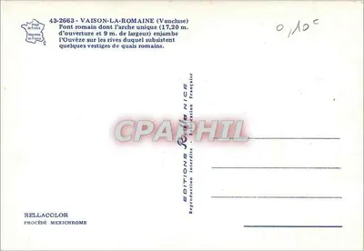 Römischer Brücke in Vaison-la-Romaine — Vaucluse — Rellacolor Editionen — Rückseite