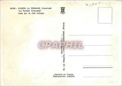 Vaison la Romaine — Ansichten der antiken Stadt — Lyonneurbanne-Ausgabe — Rückseite