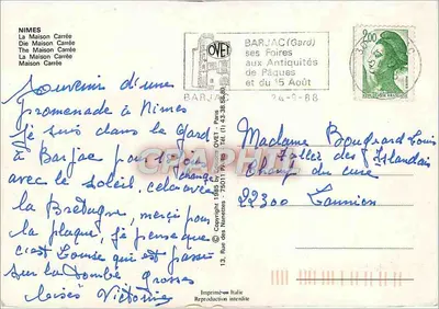 Nîmes — Dom Kwadratowy — Wydawnictwo OVET — Rewers