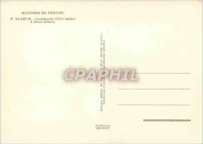 Zamek Courboyer — Manoirs du Perche — Wydawnictwo Estel, Noisy-le-Sec — Rewers