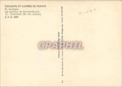 Castello di Val — In Auvergne — Edizioni Draeger Parigi — Verso