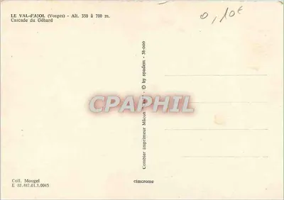 जर्हाड के झरना — ले वाल-ड-एजोल (वोस्ग) — कॉम्प्टर इम्प्रिमर मैकॉन - 38-000 — पीछे