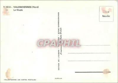 O Museu de Ciências Naturais — Valenciennes (Nord) — Edição da Europa — Verso