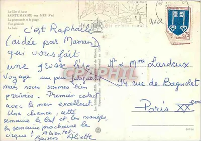 Ste Maxime sur Mer — ogólne widok — Wydawnictwo MABAS — Rewers