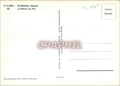 St-Mihiel (Meuse) — La Maison du Roi — Edición Europe Pierron — Reverso