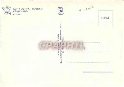 Saint-Montan — Aldeia feudal — Éditions GELLARD BRON — Verso
