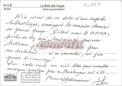 Nice — Zatoka Aniołów — wydawnictwo Baudry n°30 634 — Rewers
