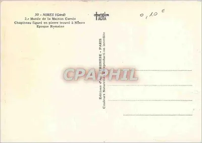 Figuratywny kapitel z kamienia — Epoka rzymska — Wydawnictwo VERONÈSE, Paryż — Rewers