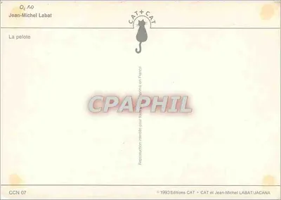 Gato — com bolinha de lã — edição CAT + CAT — Verso