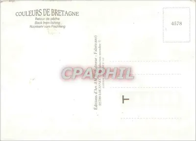 A pesca na Bretanha — Edições de Arte Jolanner, n° 4578 — Verso