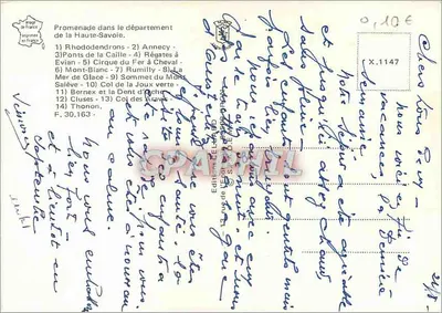 Haute-Savoie — paisagens e locais — Edições da França — Verso