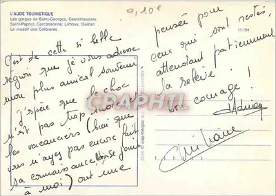 L'Aude Turystyczna — Góry Saint-Georges, Castelnaudary, Saint-Papoul, Limoux, Quillan, Massif des Corbières — wydawca nie widoczny — Rewers