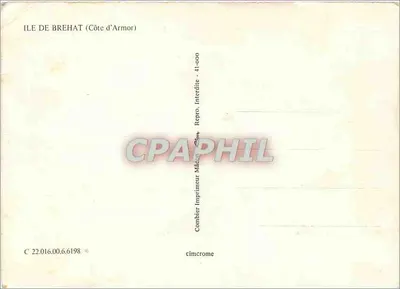 Wyspa Bréhat — karta pocztowa turystyczna — Wydawca Combier, nr 22.016.00.6198 — Rewers