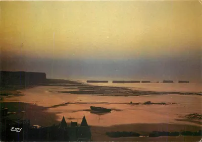 Arromanches (Calvados) — Port-Winston ao pôr do sol — Editor Emy