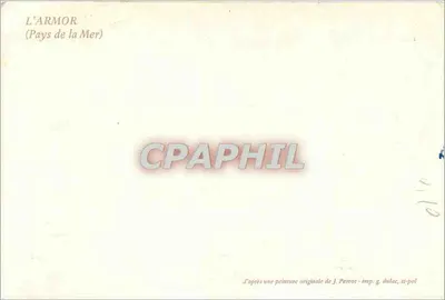 L'Armor (Kraj Morza) — oryginalna pędzelka J. Perrot — wydawca drukarnia G. Dulac, nr 10 — Rewers