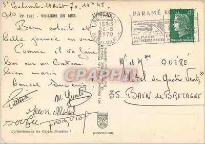 Jachtowe statki na morzu — St-Paul-de-Var (Var) — kolekcja 'Cœurs Naturelles' nr PP 1661 — Rewers