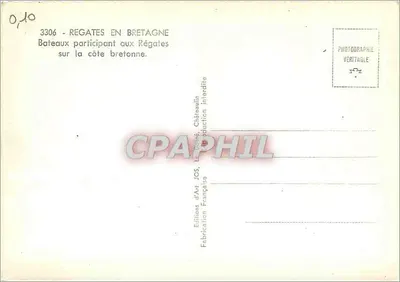 Regaty w Bretanii — 6 zdjęć statków — Éditions d'Art JOS, Lorient — Rewers