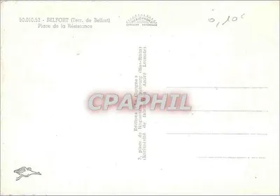 Plaza de la Resistencia — Belfort (Territorio de Belfort) — Ediciones de la Gigoigne — Reverso