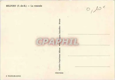 Belfort (T.-de-B.) — A rosaleda — Combier Imprimeur Mâcon — Verso