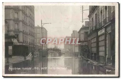 अस्नियर्स बाढ़ — 1910 — ग्रेसिलोन्स के एवेन्यू — B.A.F.