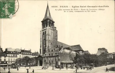 Paris — Igreja de São Germain-des-Prés — Resto da antiga Abadia — editor Médrano, n° 4586