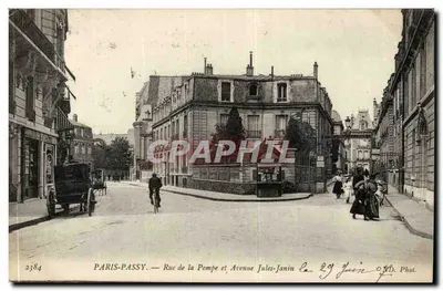 Paris-Passy — Rue de la Pompe e Avenue Jules-Janin — Fot. D. (nº 2384)