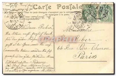 Paris-Passy — Rue de la Pompe e Avenue Jules-Janin — Fot. D. (nº 2384) — Verso