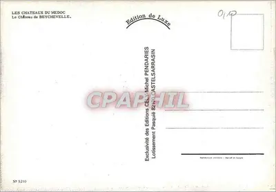Zamek Beychevelle — Zamek Médoc — Wydanie luksusowe, nr 5210 — Rewers