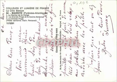 Biarritz — A Costa Basca — Éditions Jean-Jaures — Verso
