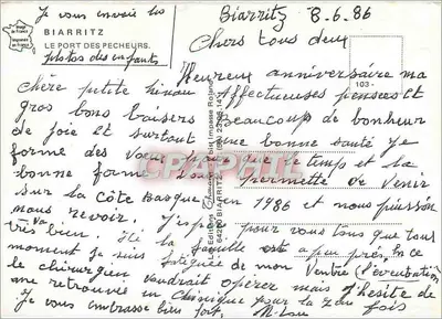 Biarritz — O Porto dos Pescadores — Edições Chauvand — Verso