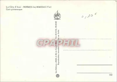 Bormes-les-Mimosas — Pintuurgelijke hoek — Edities MAR — Achterkant