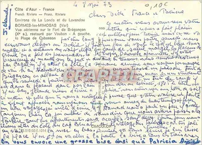 Bormes-les-Mimosas — Widok z powietrza Fortu Brégançon — Cing — Rewers
