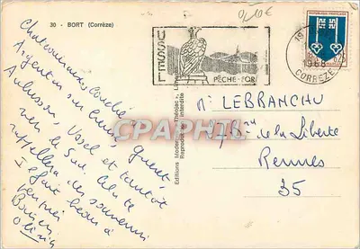 Panorama de Bort-les-Orgues — Éditions Modernes Thégiac, n°30 — Verso