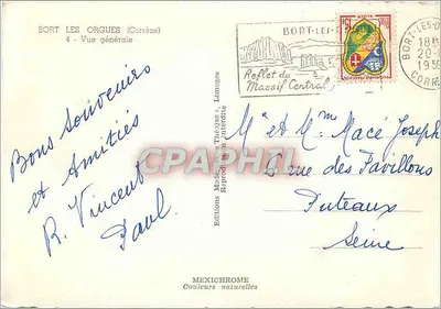 Bort-les-Orgues (Corrèze) — Pejzaż ogólny — Wydawnictwo Modèles & Théjac, Limoges — Rewers