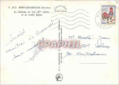 Castelo de Val — Corrèze — Editor L. Chataigneau, n° 2155 — Verso